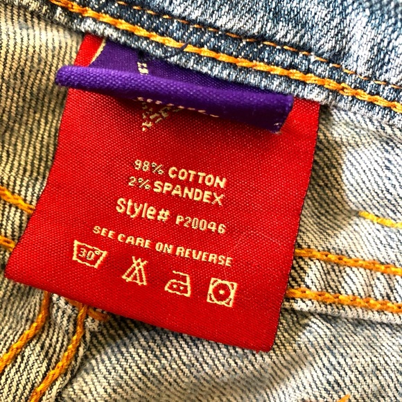 Flare wide leg stretch stone-washed faded denim jeans women’s size 27 26 25 - Picture 10 of 13